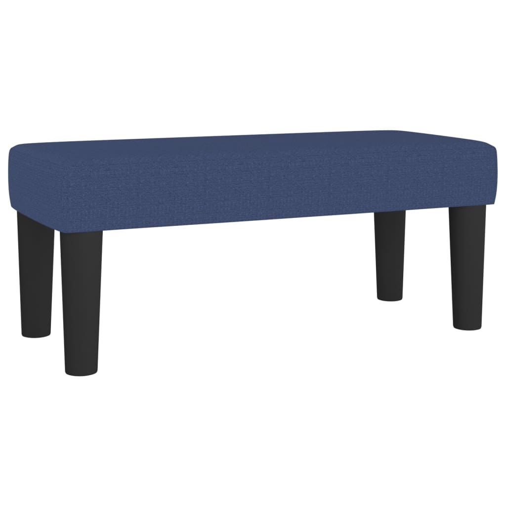 vidaXL Κρεβάτι Boxspring με Στρώμα Μπλε 90x200 εκ.Υφασμάτινο