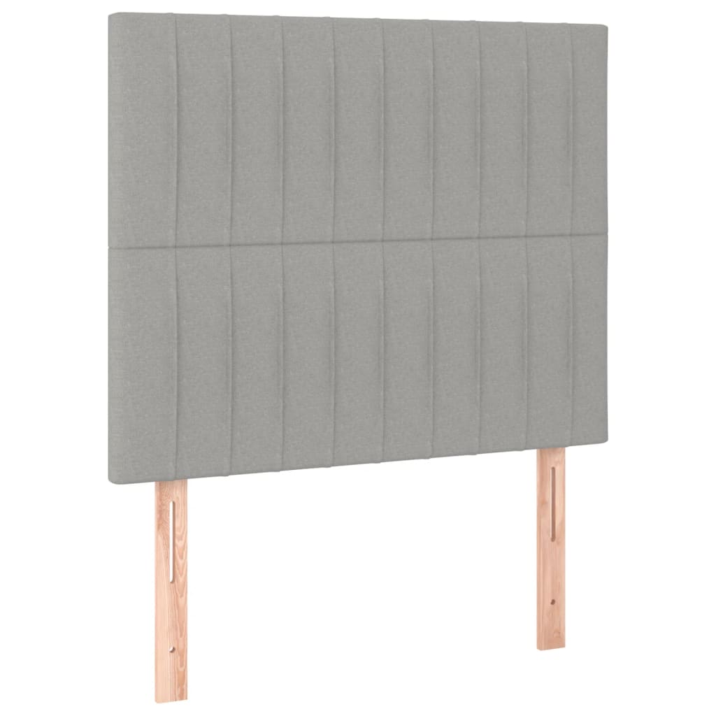 vidaXL Κρεβάτι Boxspring με Στρώμα Ανοιχτό Γκρι 120x200 εκ. Υφασμάτινο