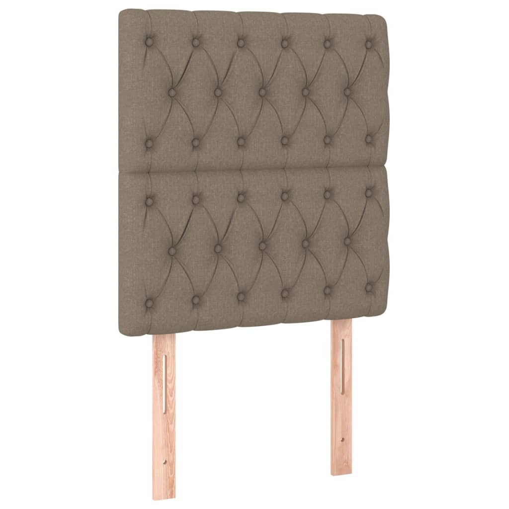 vidaXL Κρεβάτι Boxspring με Στρώμα Taupe 80x200 εκ. Υφασμάτινο