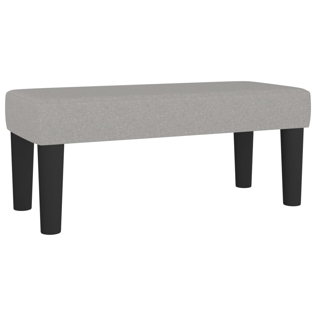 vidaXL Κρεβάτι Boxspring με Στρώμα Ανοιχτό Γκρι 100x200 εκ. Υφασμάτινο