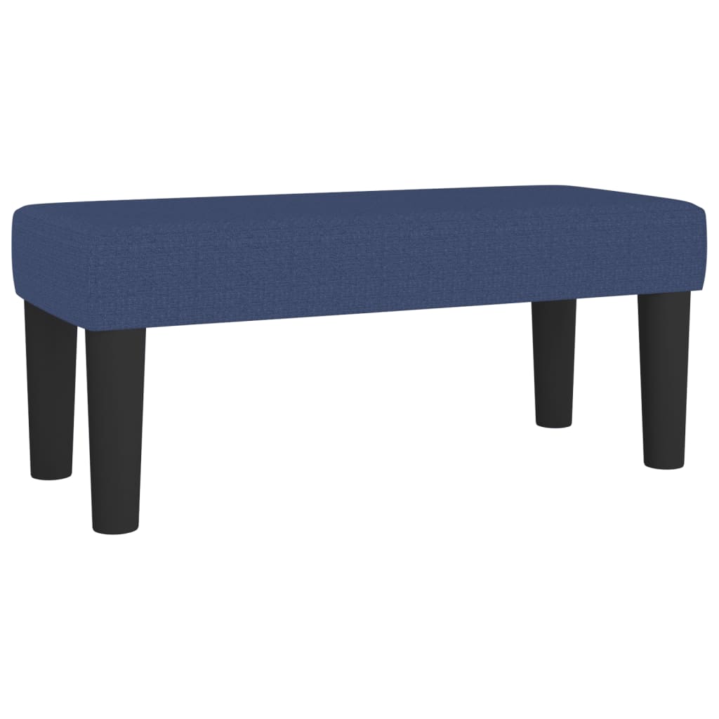vidaXL Κρεβάτι Boxspring με Στρώμα Μπλε 90x200 εκ.Υφασμάτινο