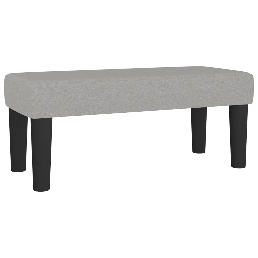 vidaXL Κρεβάτι Boxspring με Στρώμα Ανοιχτό Γκρι 100x200 εκ. Υφασμάτινο