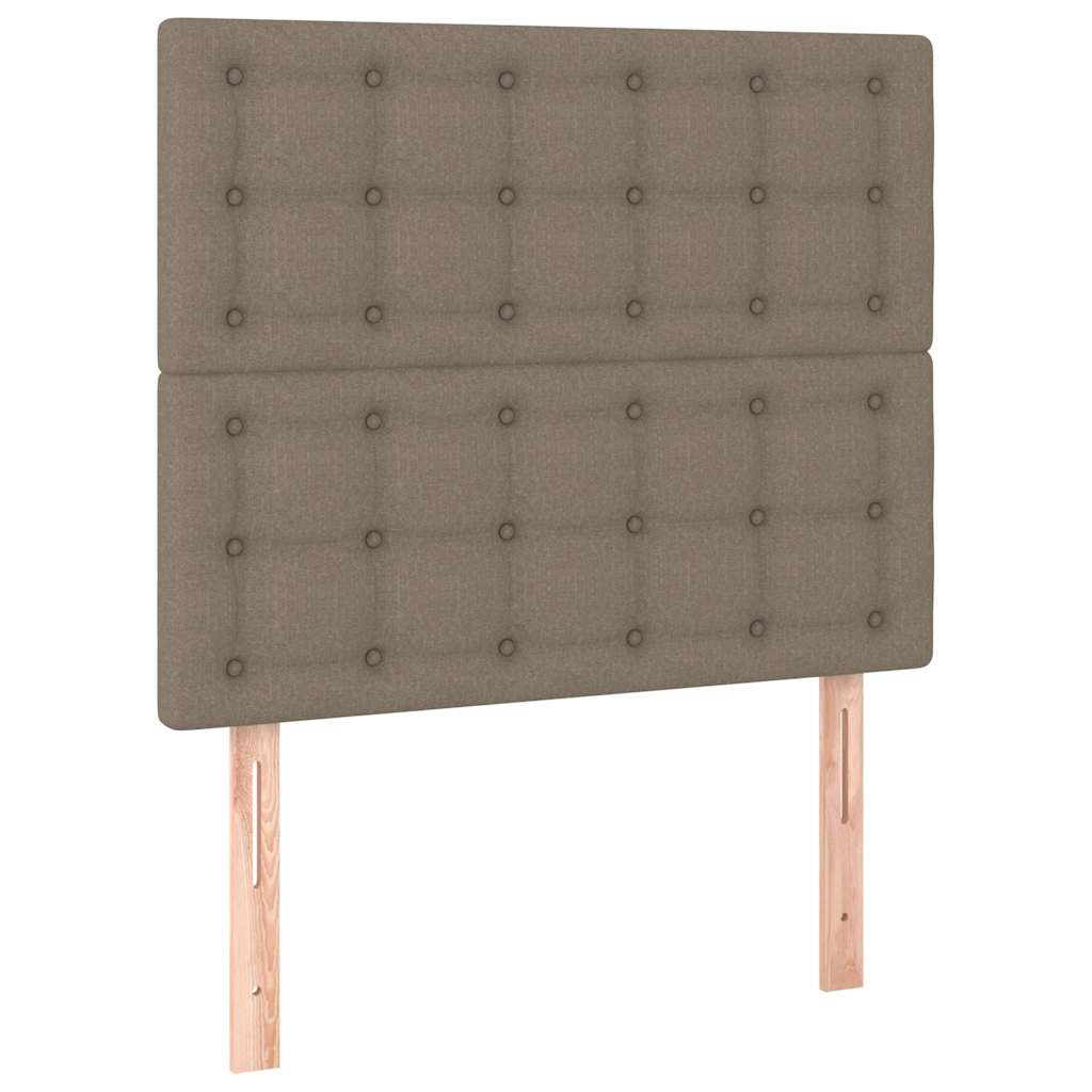 vidaXL Κρεβάτι Boxspring με Στρώμα Taupe 120x200 εκ. Υφασμάτινο