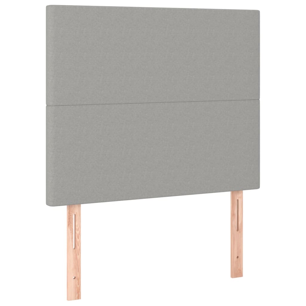 vidaXL Κρεβάτι Boxspring με Στρώμα Ανοιχτό Γκρι 80x200 εκ. Υφασμάτινο