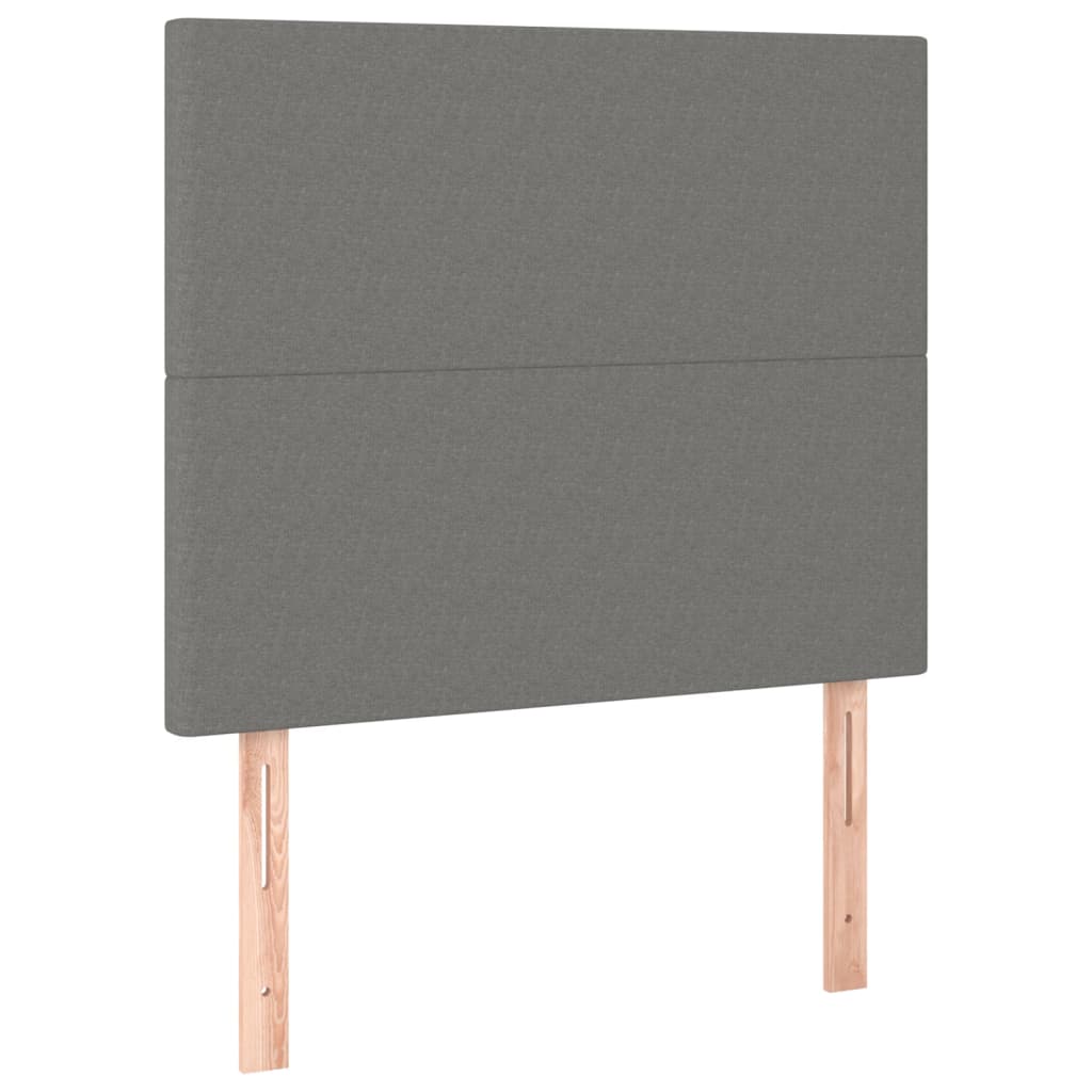 vidaXL Κρεβάτι Boxspring με Στρώμα Σκούρο Γκρι 80x200 εκ. Υφασμάτινο