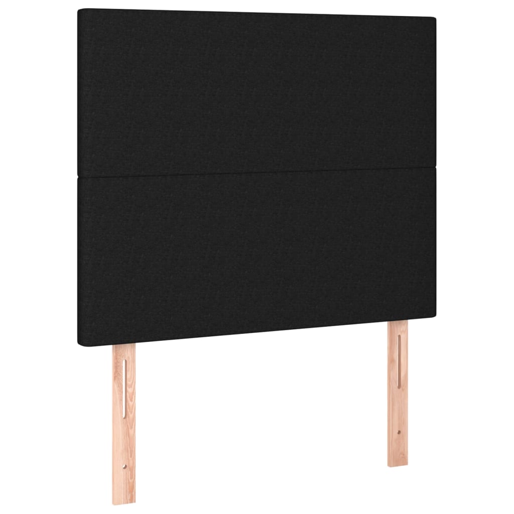 vidaXL Κρεβάτι Boxspring με Στρώμα Μαύρο 120x200 εκ. Υφασμάτινο