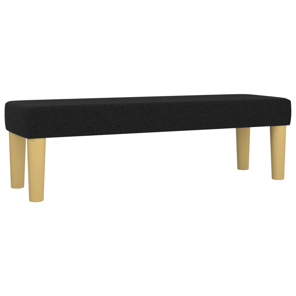 vidaXL Κρεβάτι Boxspring με Στρώμα Μαύρο 140x190 εκ. Υφασμάτινο