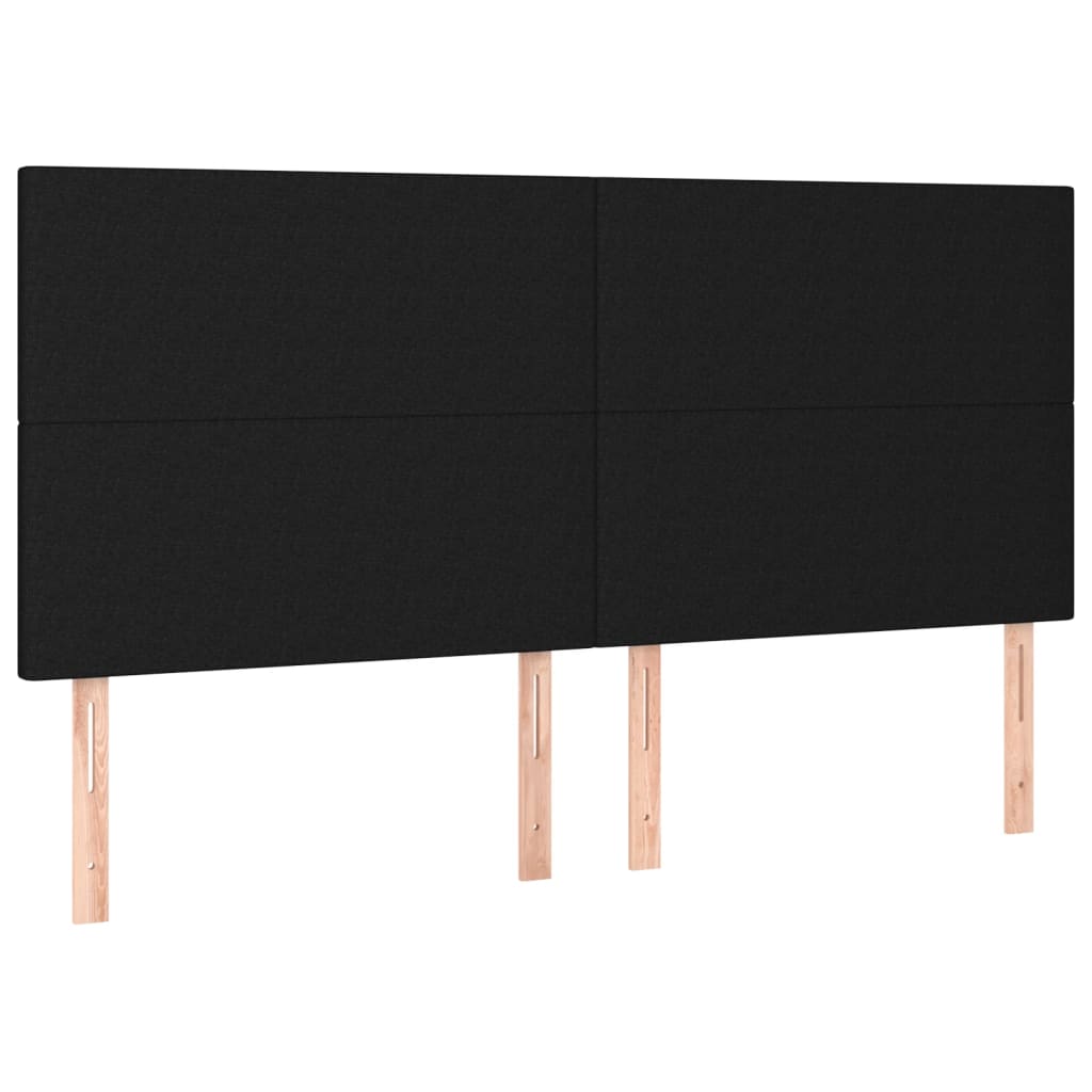 vidaXL Κρεβάτι Boxspring με Στρώμα Μαύρο 160x200 εκ. Υφασμάτινο