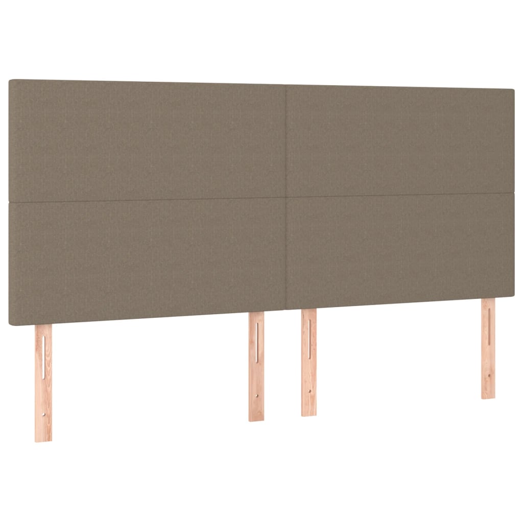 vidaXL Κρεβάτι Boxspring με Στρώμα Taupe 160x200 εκ. Υφασμάτινο