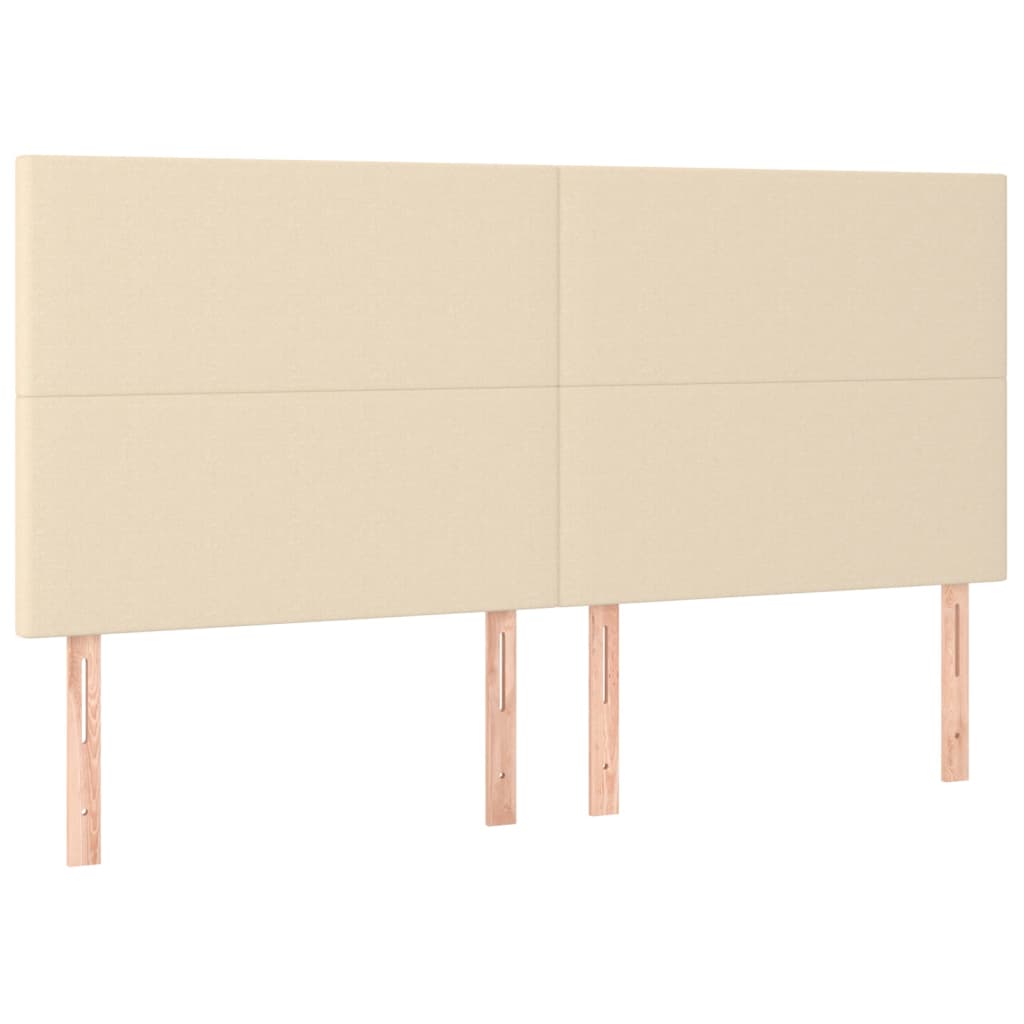 vidaXL Κρεβάτι Boxspring με Στρώμα Κρεμ 180x200 εκ. Υφασμάτινο