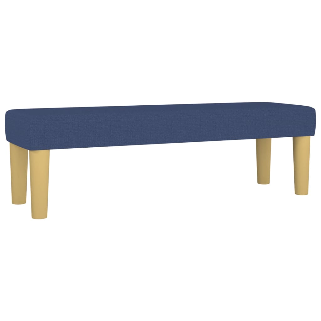 vidaXL Κρεβάτι Boxspring με Στρώμα Μπλε 200x200 εκ. Υφασμάτινο