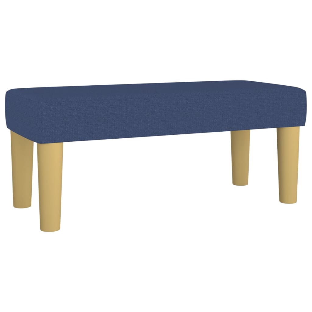 vidaXL Κρεβάτι Boxspring με Στρώμα Μπλε 90x190 εκ.Υφασμάτινο