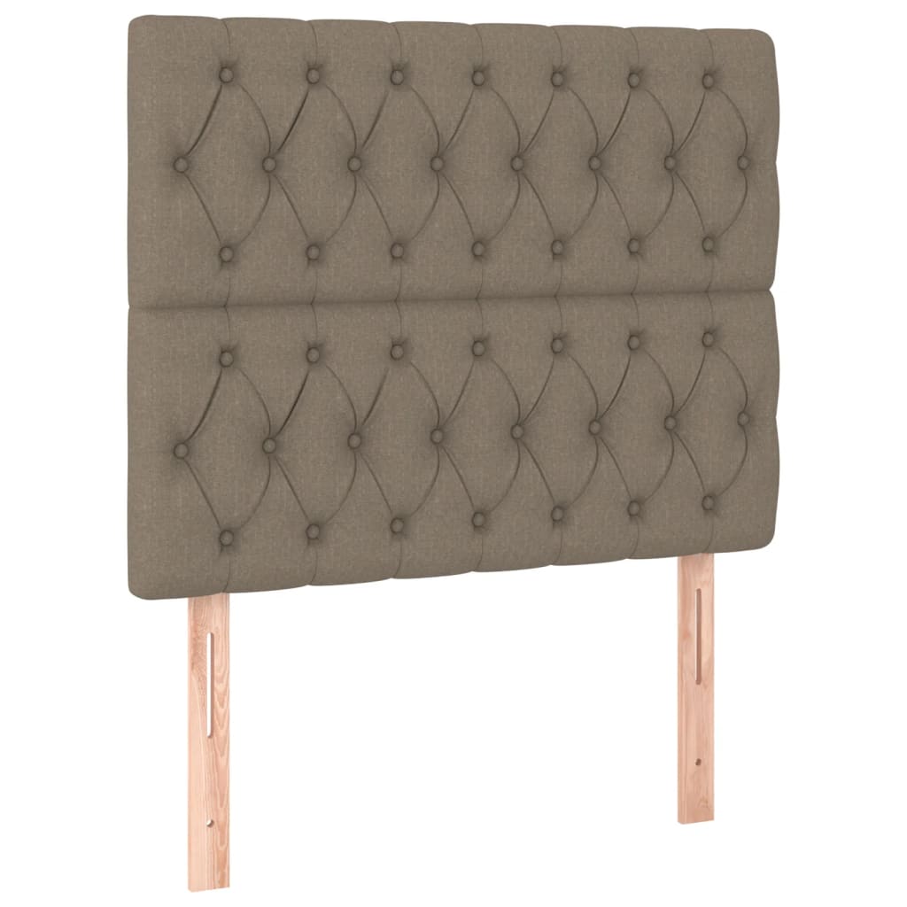vidaXL Κρεβάτι Boxspring με Στρώμα Taupe 90x190 εκ.Υφασμάτινο