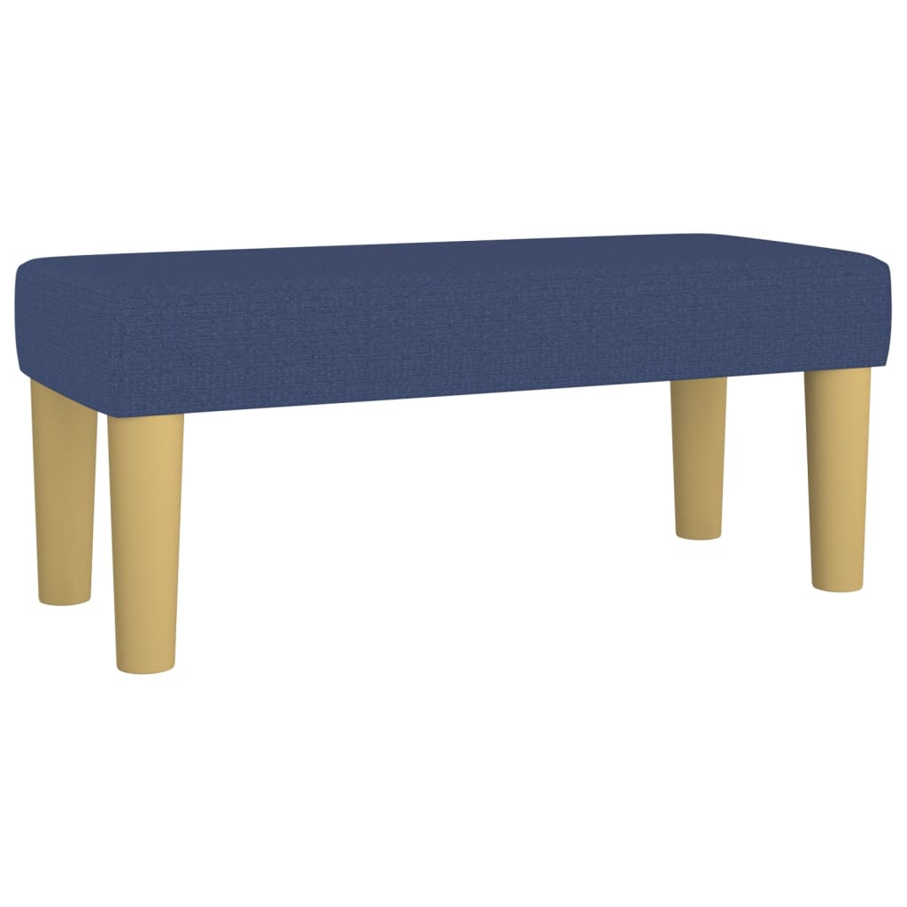 vidaXL Κρεβάτι Boxspring με Στρώμα Μπλε 100 x 200 εκ. Υφασμάτινο