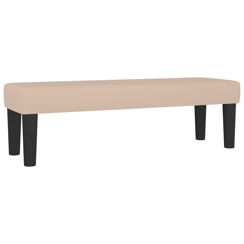 vidaXL Κρεβάτι Boxspring με Στρώμα Καπουτσίνο 140x200εκ.από Συνθ.Δέρμα