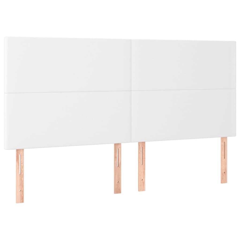vidaXL Κρεβάτι Boxspring με Στρώμα Λευκό 160x200εκ.από Συνθετικό Δέρμα