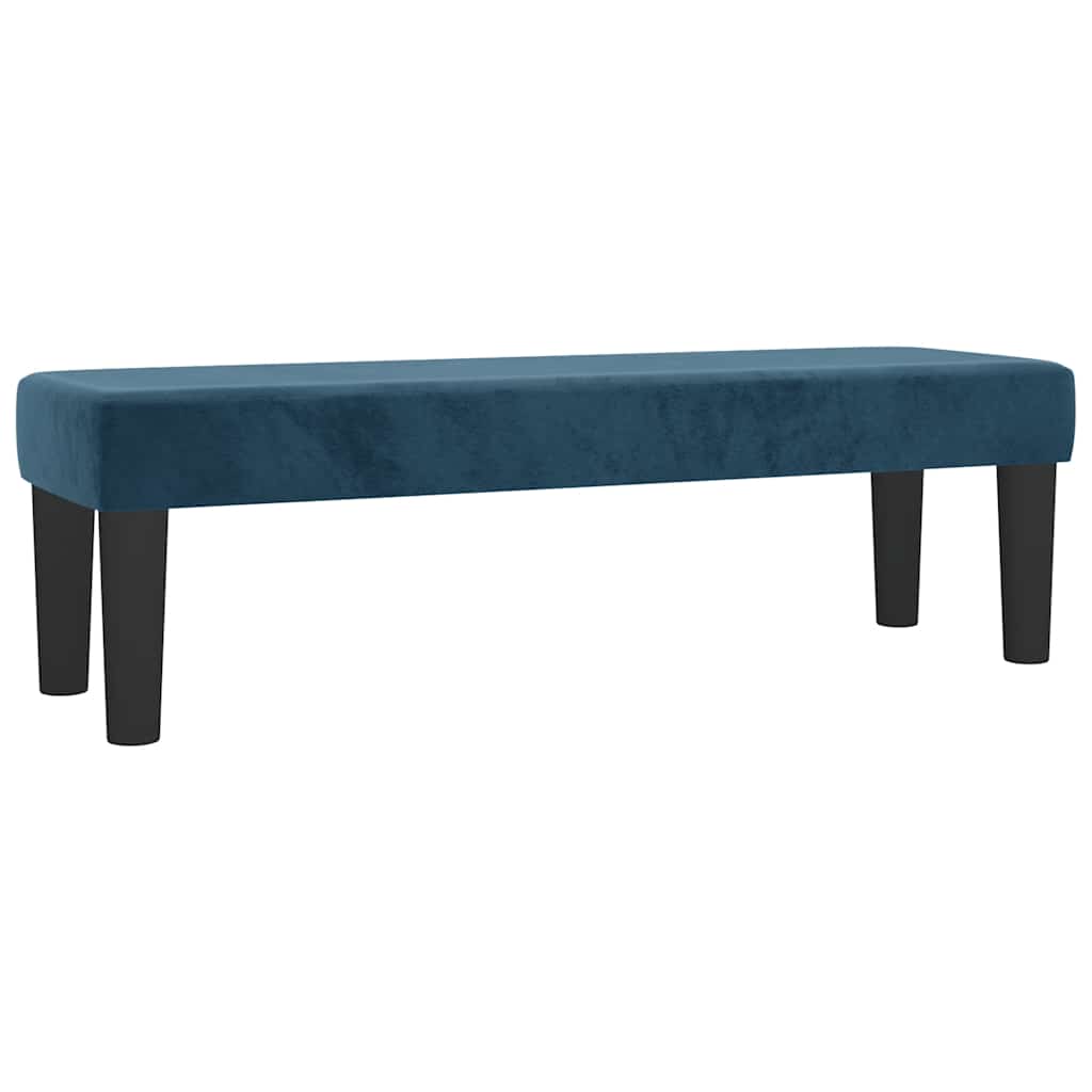 vidaXL Κρεβάτι Boxspring με Στρώμα Σκούρο Μπλε 140x190 εκ. Βελούδινο