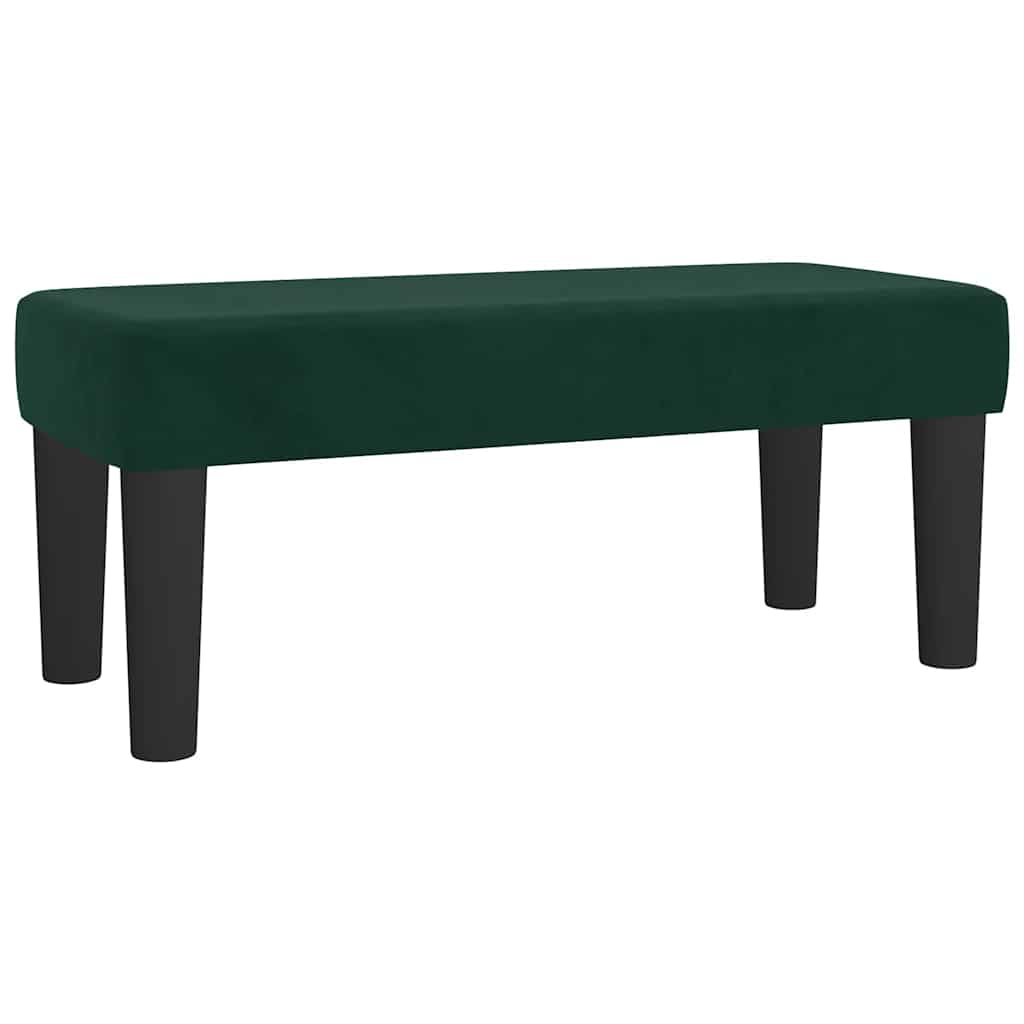 vidaXL Κρεβάτι Boxspring με Στρώμα Σκούρο Πράσινο 120x200εκ. Βελούδινο