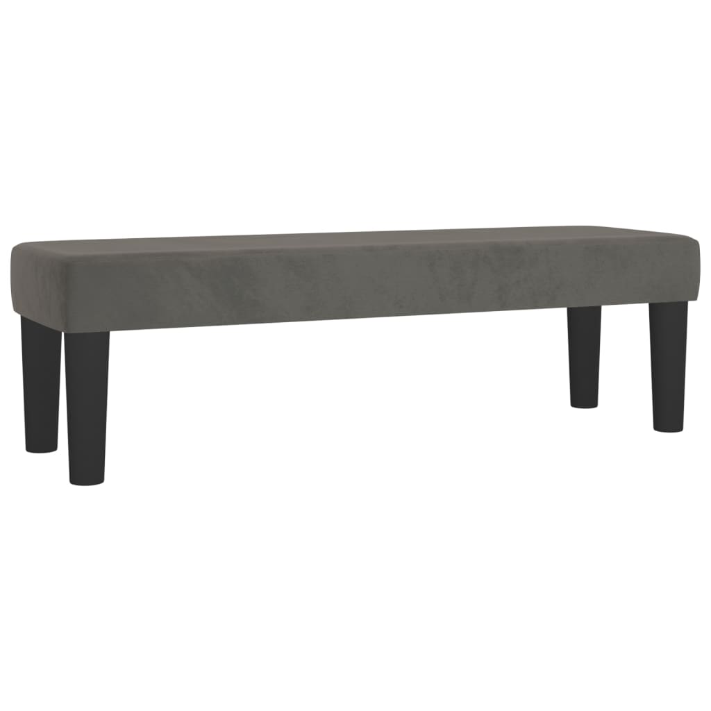 vidaXL Κρεβάτι Boxspring με Στρώμα Σκούρο Γκρι 140x200 εκ. Βελούδινο