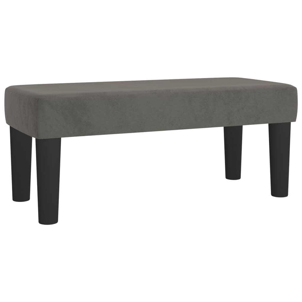 vidaXL Κρεβάτι Boxspring με Στρώμα Σκούρο Γκρι 80x200 εκ. Βελούδινο
