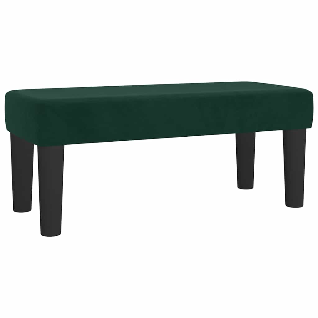 vidaXL Κρεβάτι Boxspring με Στρώμα Σκούρο Πράσινο 90x190 εκ. Βελούδινο
