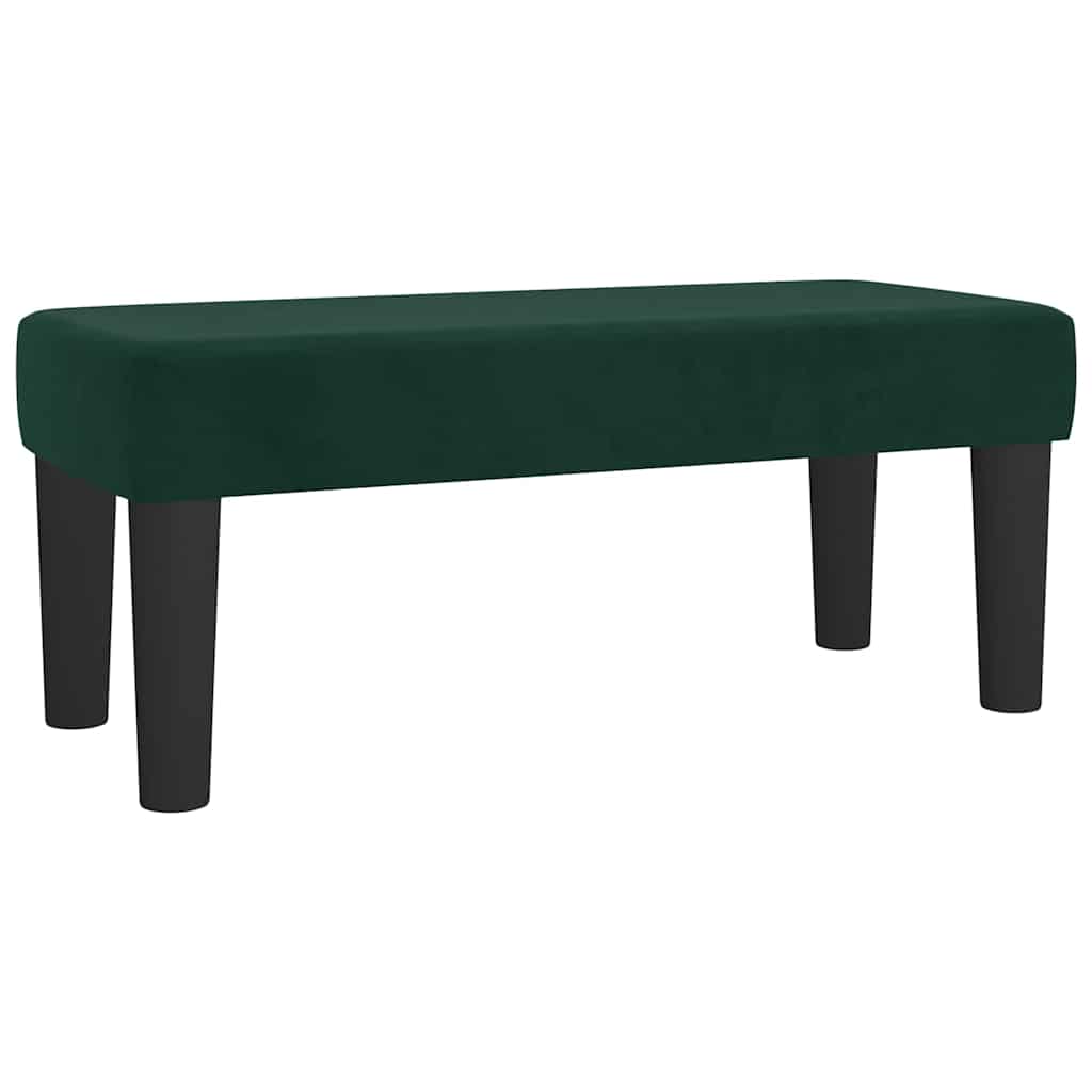 vidaXL Κρεβάτι Boxspring με Στρώμα Σκούρο Πράσινο 120x200εκ. Βελούδινο
