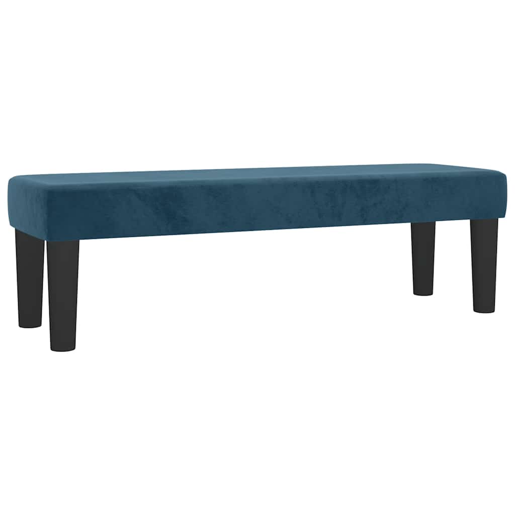 vidaXL Κρεβάτι Boxspring με Στρώμα Σκούρο Μπλε 140x190 εκ. Βελούδινο