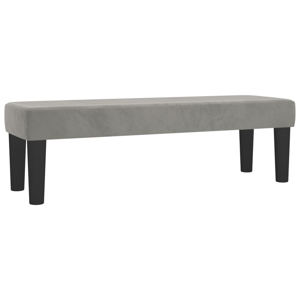 vidaXL Κρεβάτι Boxspring με Στρώμα Ανοιχτό Γκρι 180x200 εκ. Βελούδινο