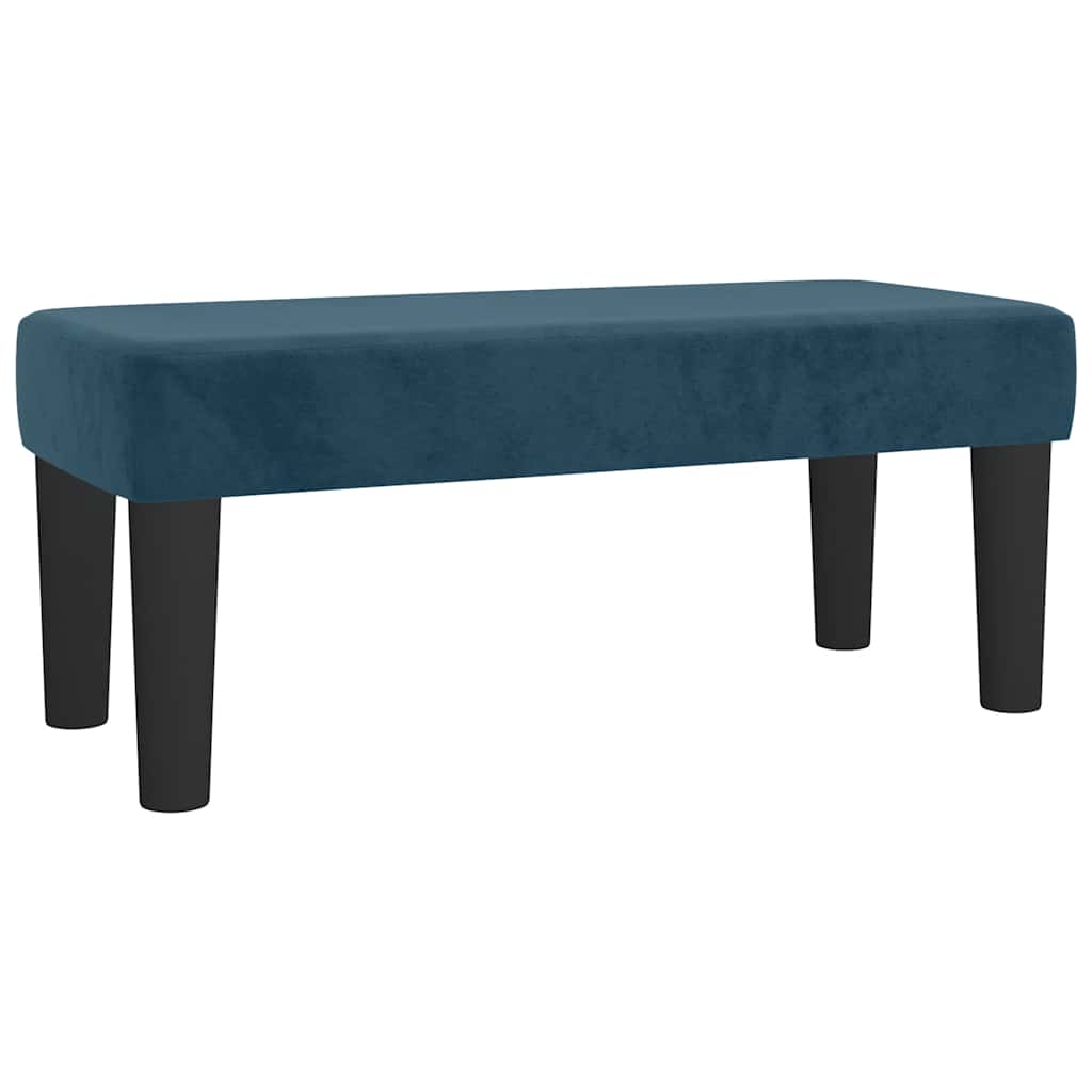 vidaXL Κρεβάτι Boxspring με Στρώμα Σκούρο Μπλε 80 x 200 εκ. Βελούδινο