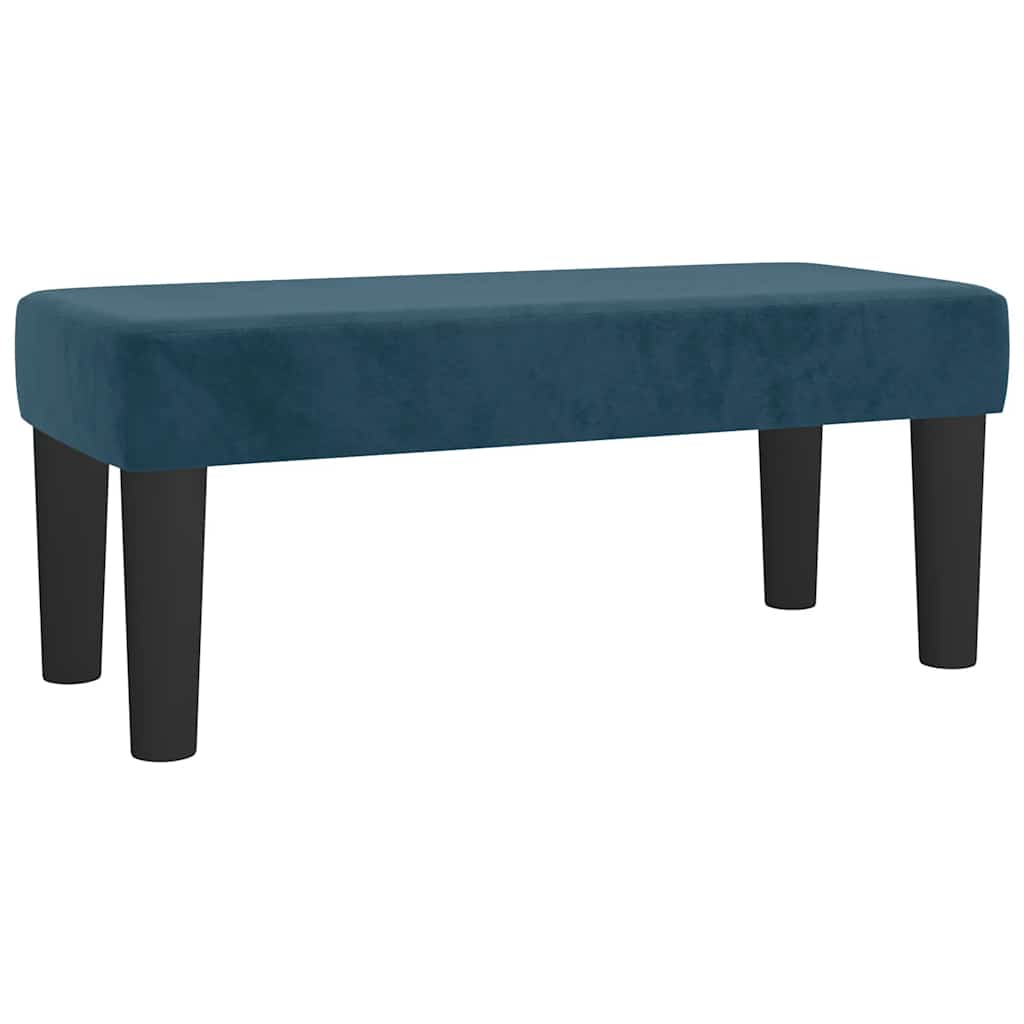 vidaXL Κρεβάτι Boxspring με Στρώμα Σκούρο Μπλε 90x200 εκ. Βελούδινο