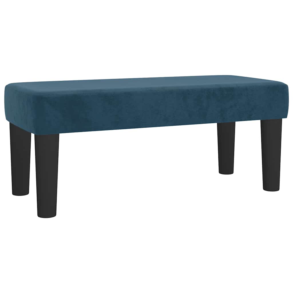 vidaXL Κρεβάτι Boxspring με Στρώμα Σκούρο Μπλε 100x200 εκ. Βελούδινο