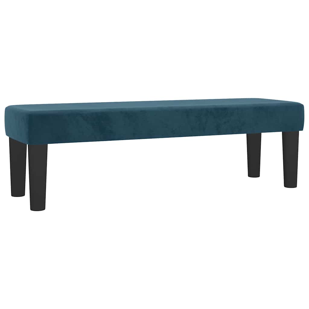 vidaXL Κρεβάτι Boxspring με Στρώμα Σκούρο Μπλε 140x190 εκ. Βελούδινο