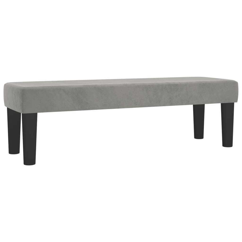 vidaXL Κρεβάτι Boxspring με Στρώμα Ανοιχτό Γκρι 140x200 εκ. Βελούδινο