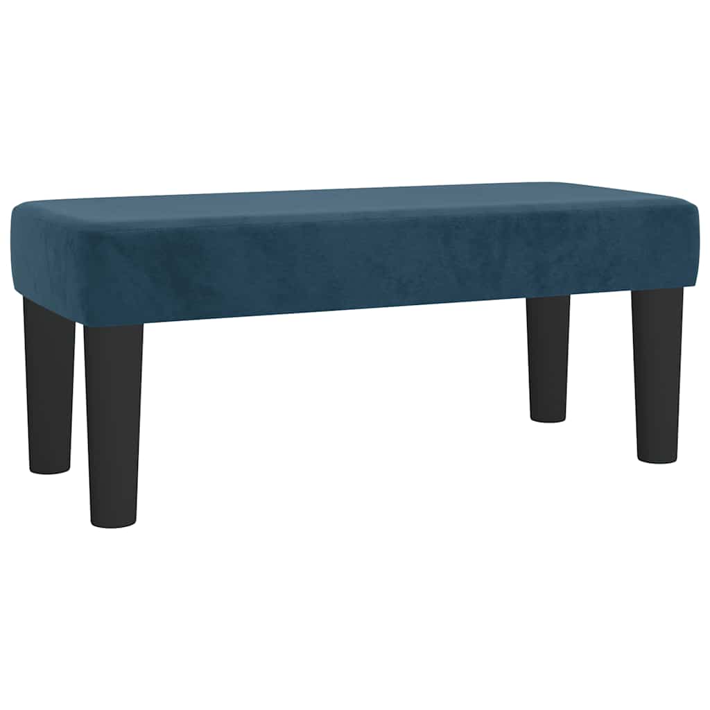 vidaXL Κρεβάτι Boxspring με Στρώμα Σκούρο Μπλε 90x200 εκ. Βελούδινο