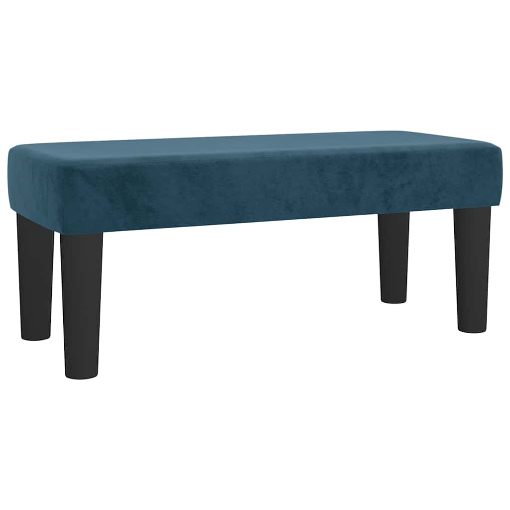 vidaXL Κρεβάτι Boxspring με Στρώμα Σκούρο Μπλε 100x200 εκ. Βελούδινο