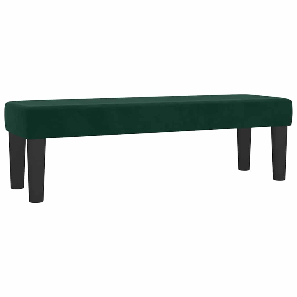 vidaXL Κρεβάτι Boxspring με Στρώμα Σκούρο Πράσινο 140x200εκ. Βελούδινο