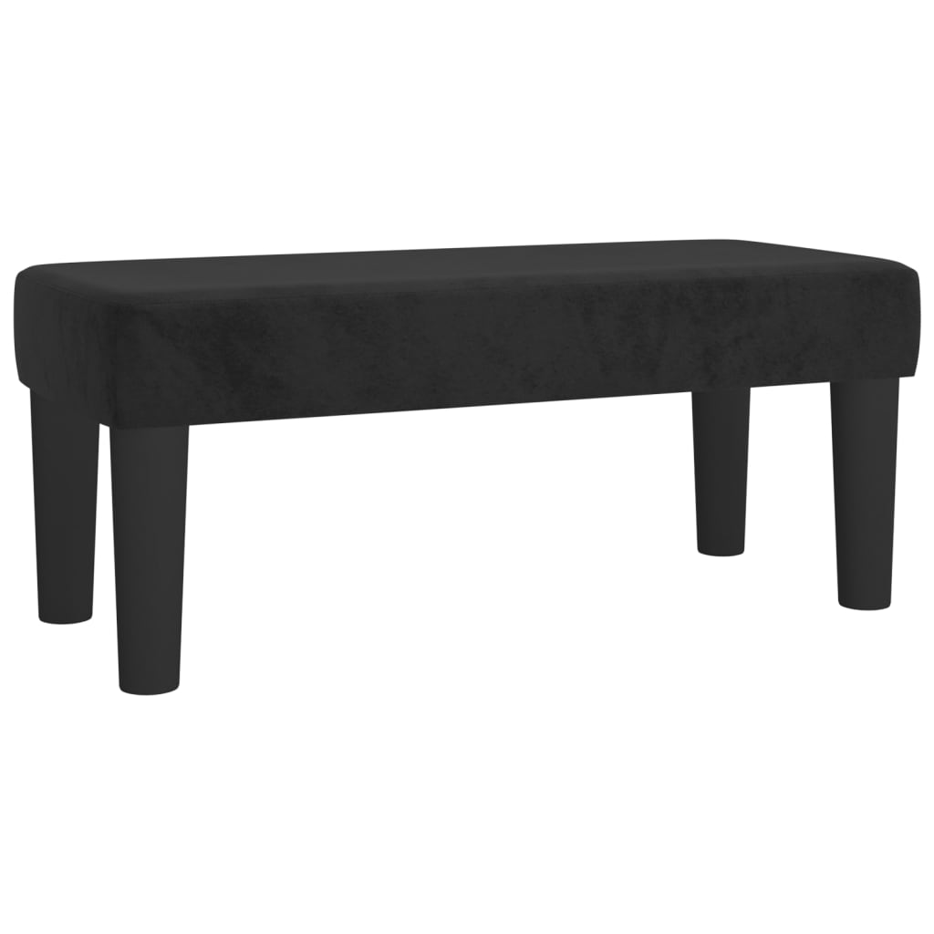 vidaXL Κρεβάτι Boxspring με Στρώμα Μαύρο 100x200 εκ. Βελούδινο