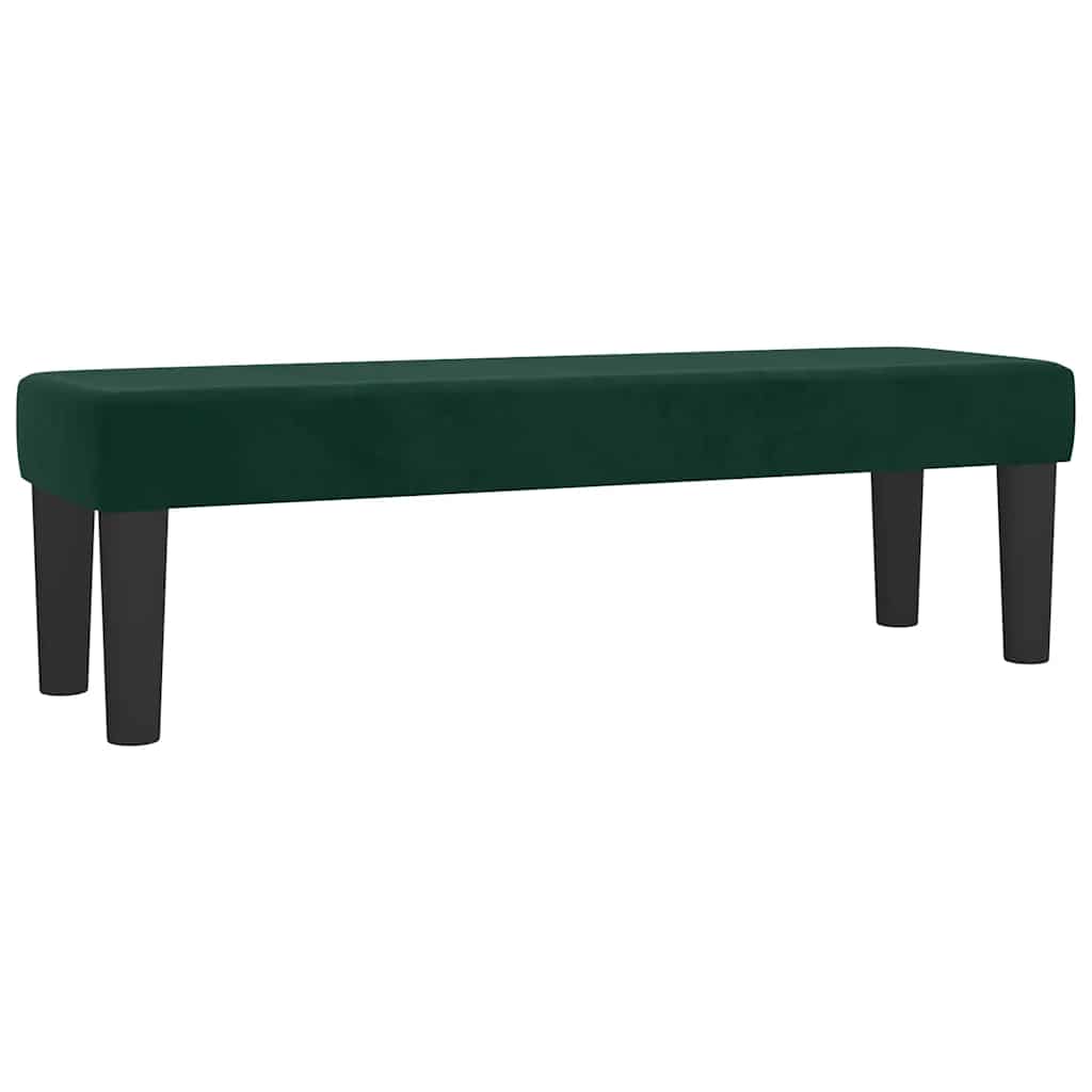 vidaXL Κρεβάτι Boxspring με Στρώμα Σκούρο Πράσινο 140x200εκ. Βελούδινο