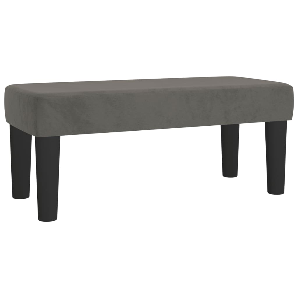 vidaXL Κρεβάτι Boxspring με Στρώμα Σκούρο Γκρι 90x200 εκ. Βελούδινο