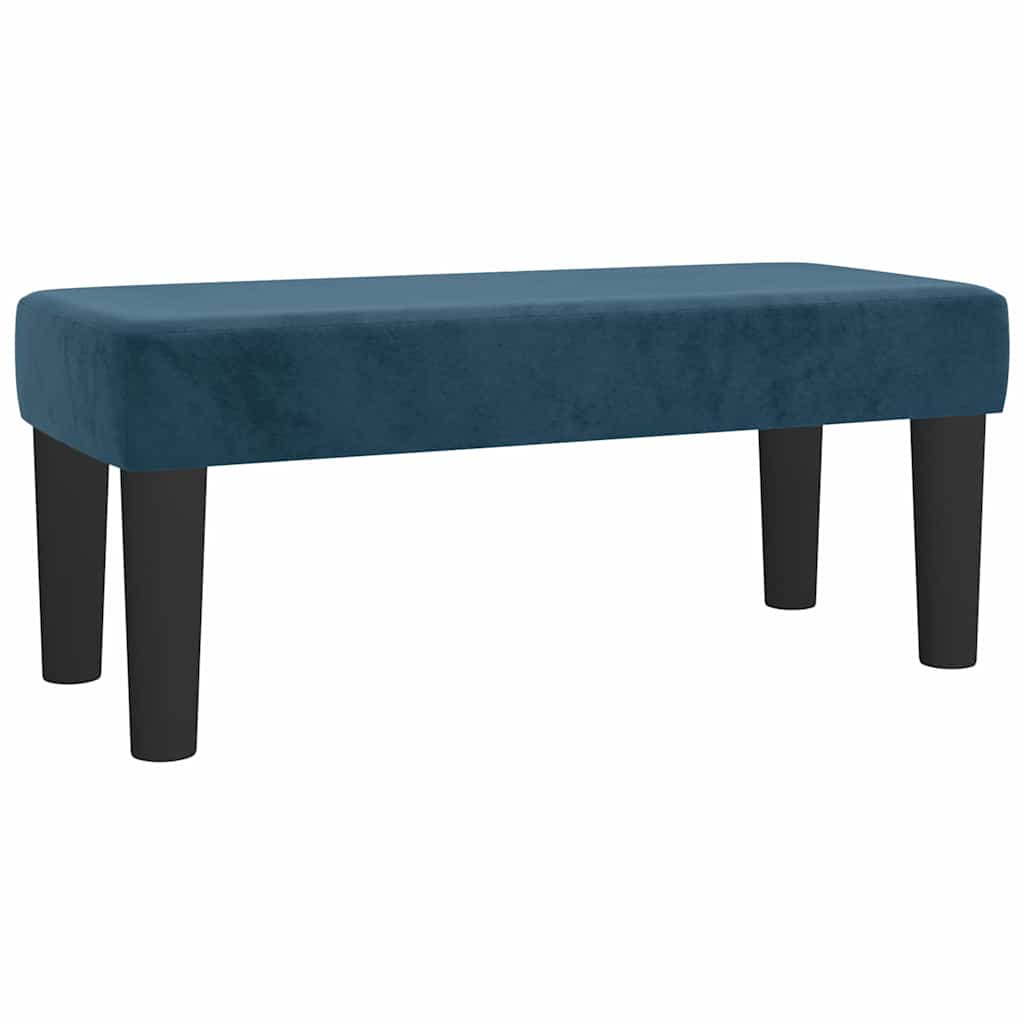 vidaXL Κρεβάτι Boxspring με Στρώμα Σκούρο Μπλε 90x200 εκ. Βελούδινο