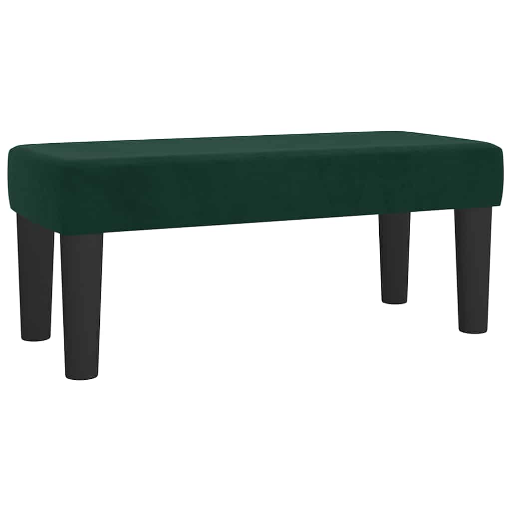 vidaXL Κρεβάτι Boxspring με Στρώμα Σκούρο Πράσινο 100x200εκ. Βελούδινο