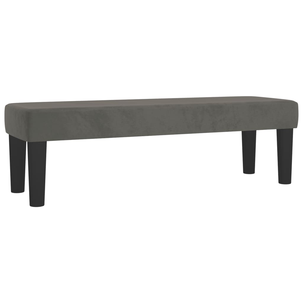 vidaXL Κρεβάτι Boxspring με Στρώμα Σκούρο Γκρι 140x190 εκ. Βελούδινο