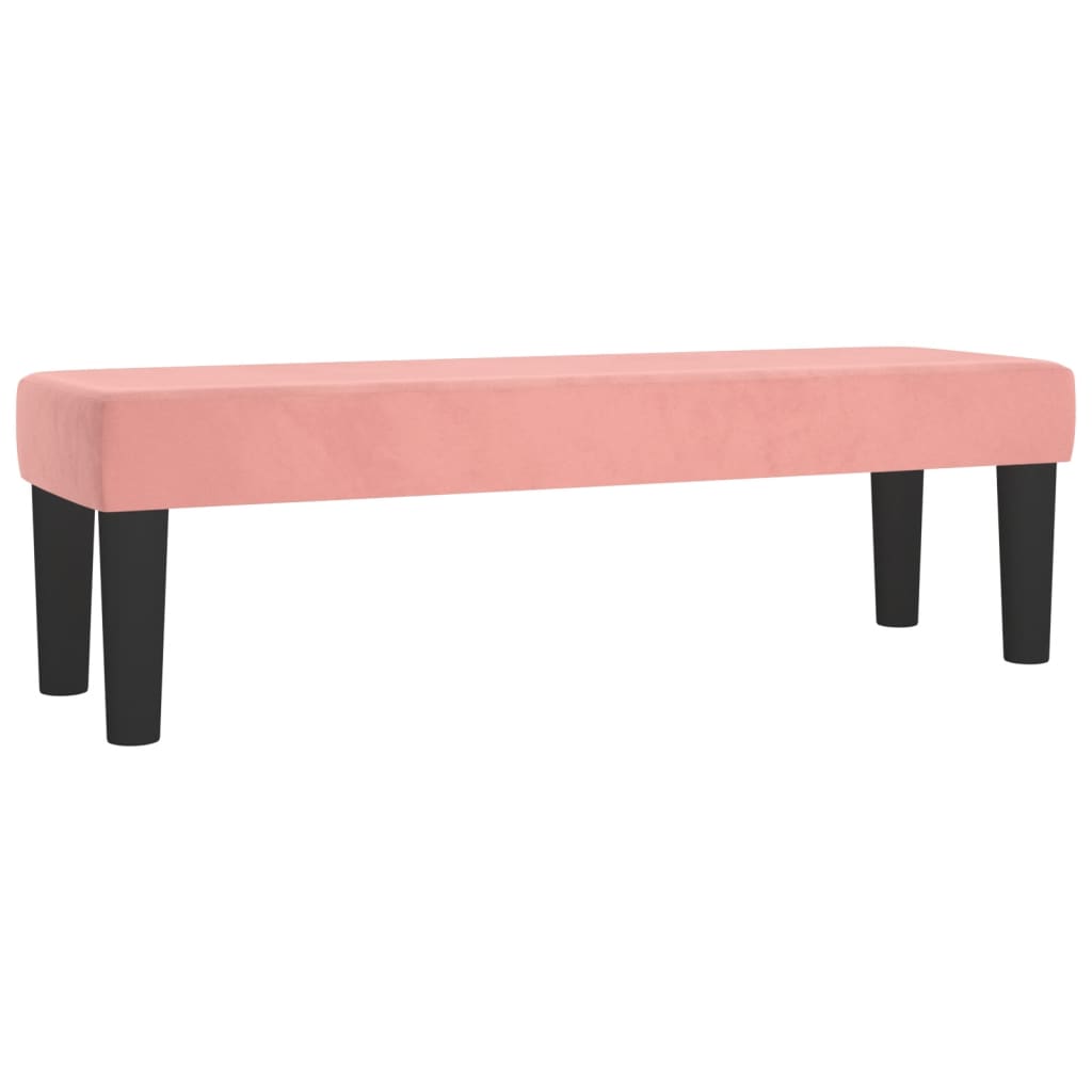 vidaXL Κρεβάτι Boxspring με Στρώμα Ροζ 140x190 εκ. Βελούδινο
