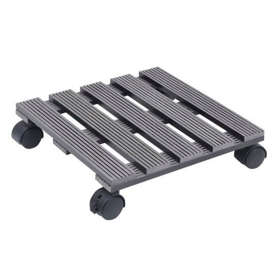 vidaXL Βάσεις για Γλάστρες με Ρόδες 4 τεμ. Γκρι 30x30x7,5 εκ. από WPC