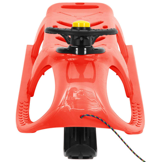 vidaXL Έλκηθρο με Τιμόνι Κόκκινο 102,5x40x23 εκ. από Πολυπροπυλένιο