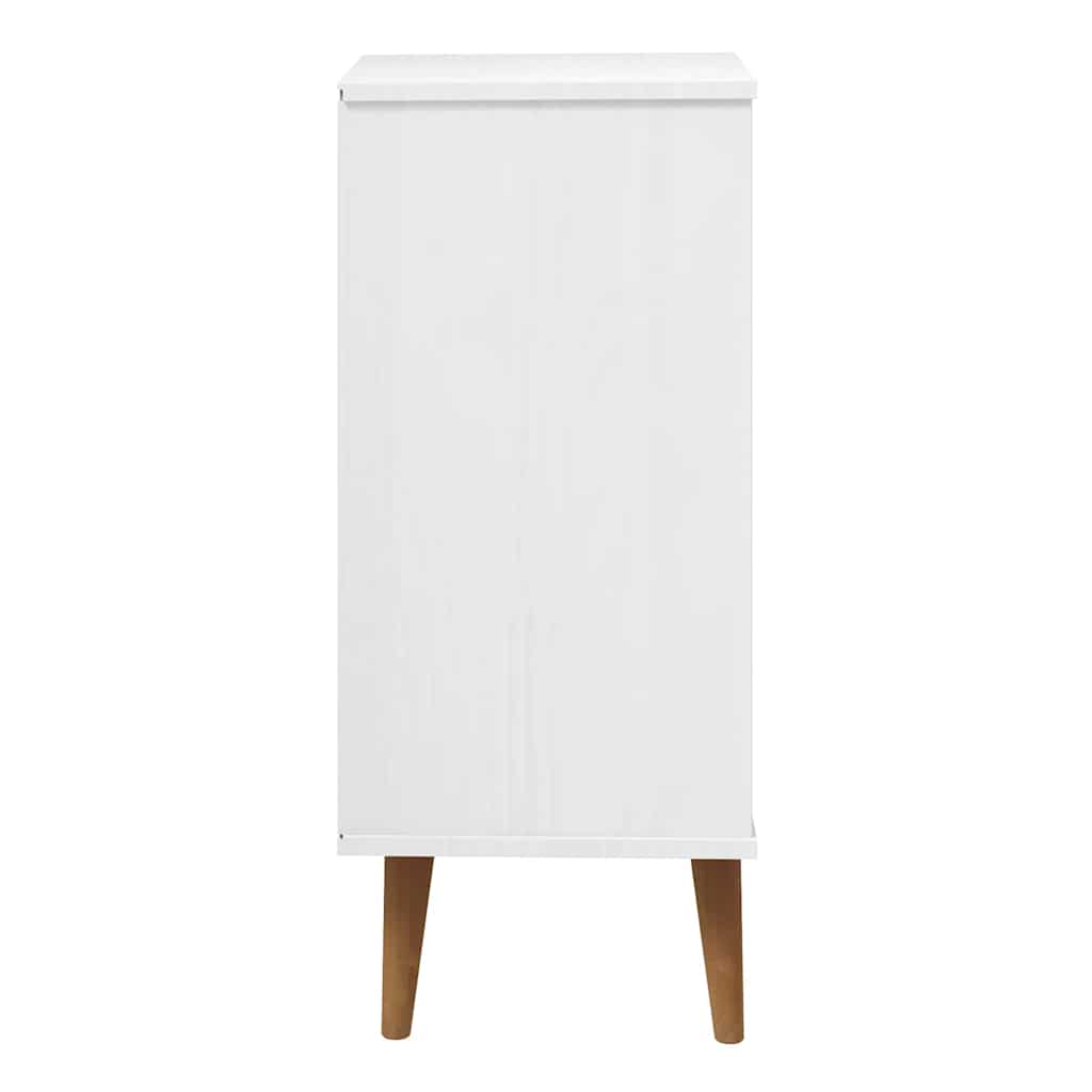 vidaXL Συρταριέρα MOLDE Λευκή 40 x 35 x 82 εκ. από Μασίφ Ξύλο Πεύκου