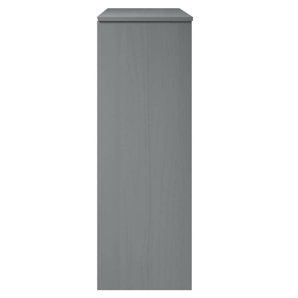 vidaXL Πάνω Μέρος Ντουλαπιού MOLDE Γκρι 90x35x100 εκ. Μασίφ Πεύκο