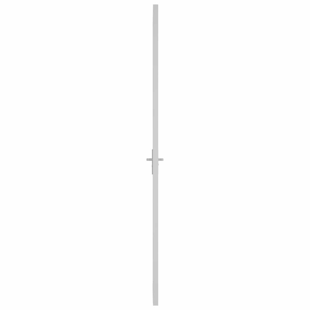 vidaXL Εσωτερική Πόρτα 83x201,5 εκ. Λευκό Ματ Γυαλί και Αλουμίνιο