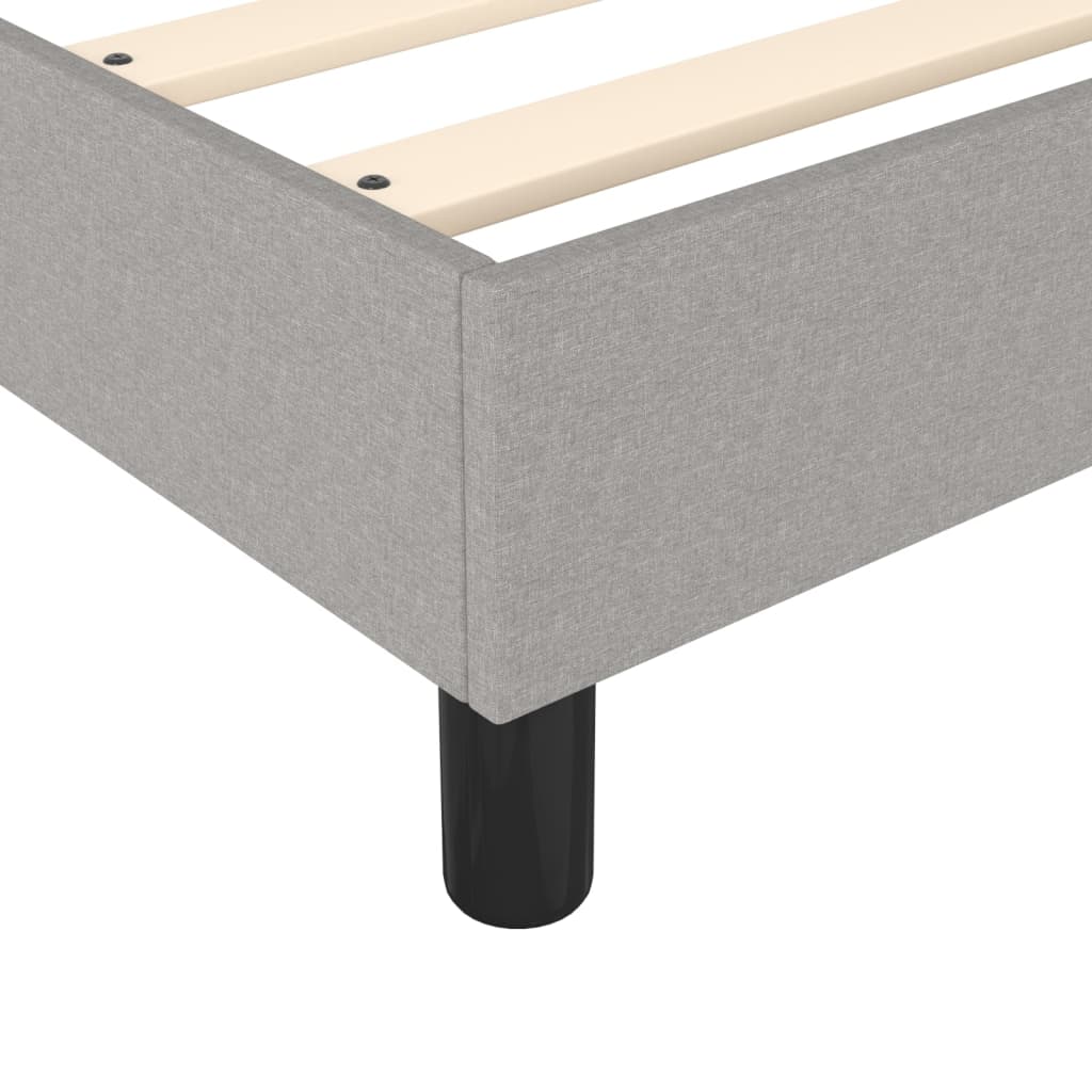 vidaXL Κρεβάτι Boxspring με Στρώμα Ανοιχτό Γκρι 80x200 εκ. Υφασμάτινο