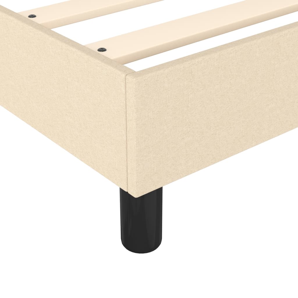 vidaXL Κρεβάτι Boxspring με Στρώμα Κρεμ 120x200 εκ. Υφασμάτινο